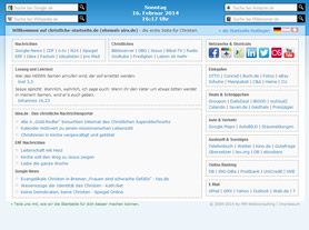 Christliche Startseite und Suchmachine