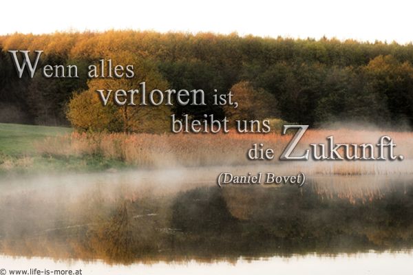 Wenn alles verloren ist, bleibt uns die Zukunft. Daniel Bovet - Bildquelle: pixelio.de