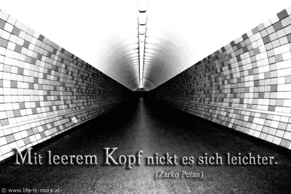 Mit leerem Kopf nickt es sich leichter. Zarko Petan - Bildquelle: pixelio.de