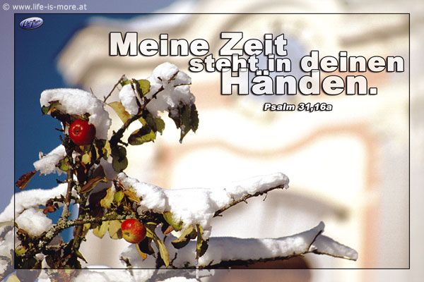 Meine Zeit steht in deinen Händen. Psalm 31,16a - Bildquelle: pixelio.de