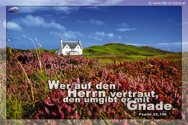 Wer auf den Herrn vertraut, den umgibt er mit Gnade. Psalm 32,10b - Bildquelle: pixelio.de