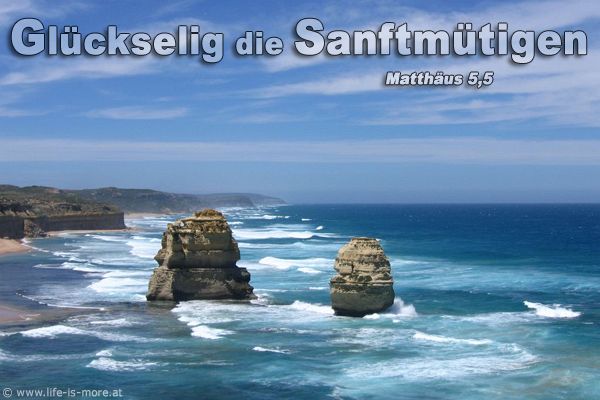 Glückselig die Sanftmütigen. Matthäus 5,5 - Bildquelle: pixelio.de