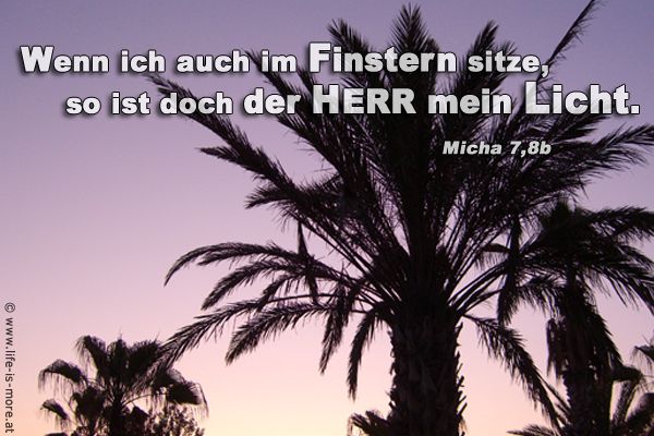 Wenn ich auch im Finstern sitze, so ist doch der Herr mein Licht. Micha 7,8b - Bildquelle: pixelio.de