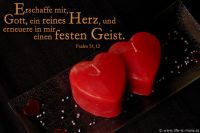 Erschaffe mir, Gott, ein reines Herz, und erneuere in mir einen festen Geist. (Psalm 51,12)