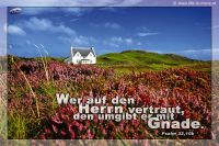 Wer auf den Herrn vertraut, den umgibt er mit Gnade. (Psalm 32,10b)