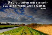 Sie erstaunten aber alle sehr über die herrliche Größe Gottes. (Lukas 9,43a)