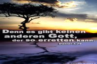 Denn es gibt keinen anderen Gott, der so erretten kann. (Daniel 3,29)