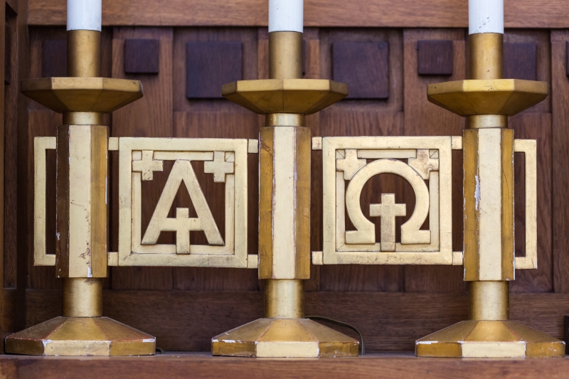 Alpha und Omega - Alpha, Omega, Kreuz, Buchstaben, Griechisch, Symbol, Anfang und Ende, Kerzenständer, kostenlos, download Alpha und Omega